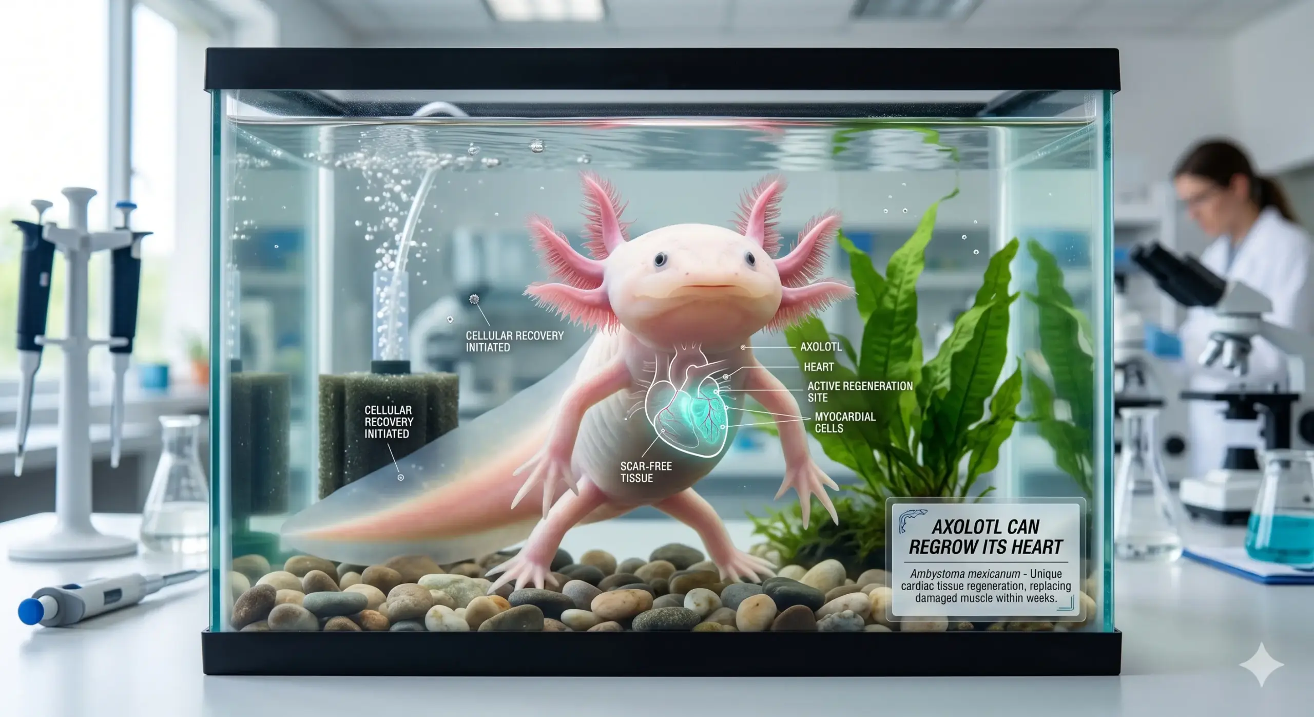 Axolotl Can Regrow Its Heart