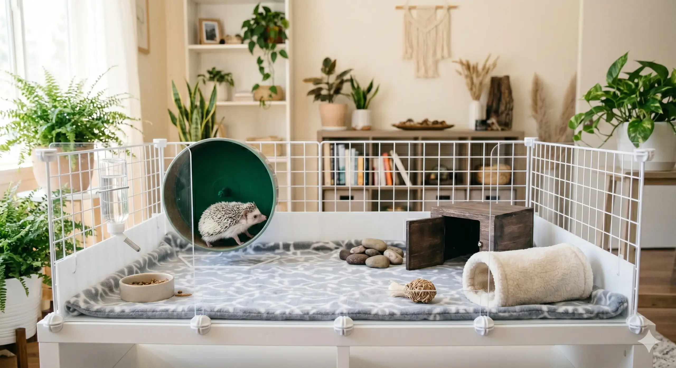 An open design C and C cage setup suitable for an African Pygmy Hedgehog Habitat