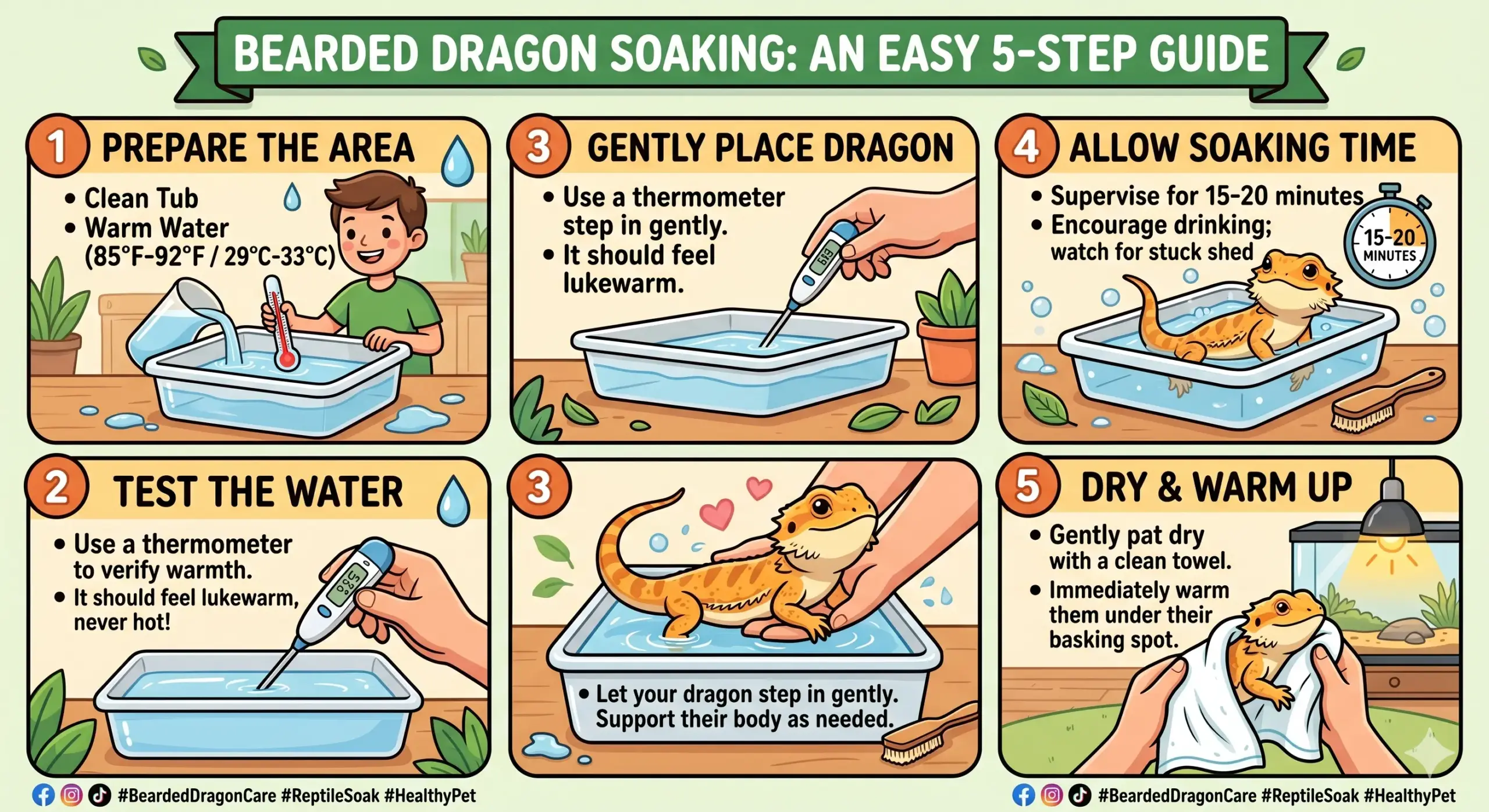 Bearded Dragon Soaking