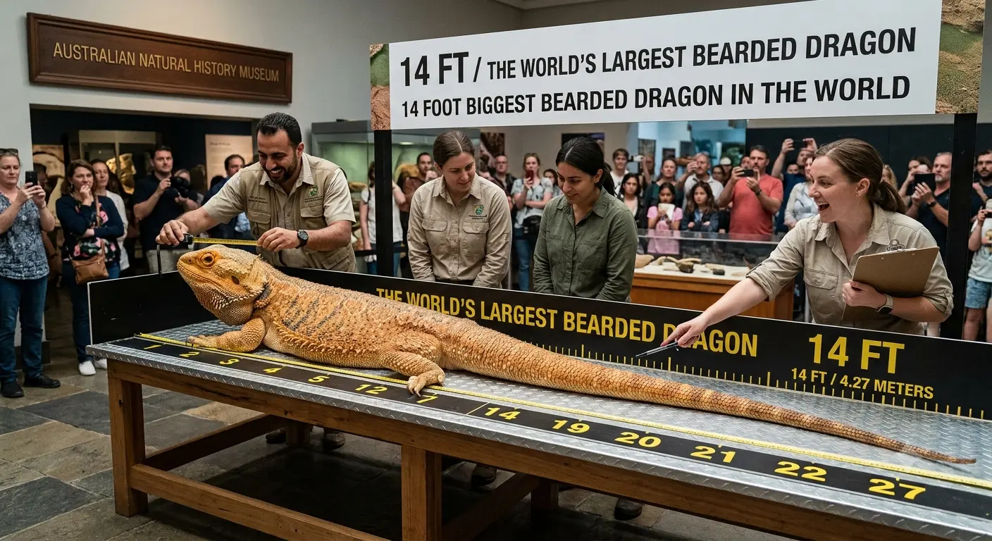 14 foot biggest bearded dragon in the world