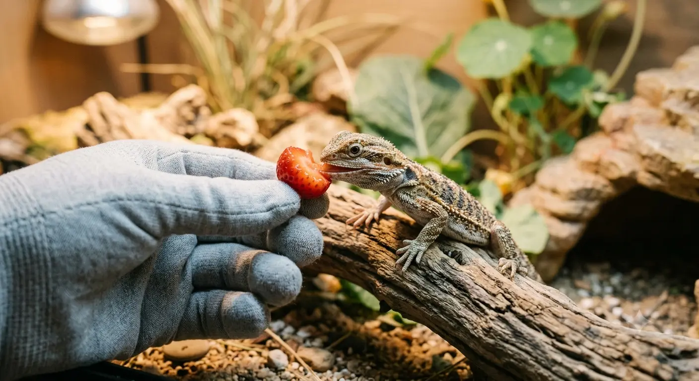 Can baby bearded dragons eat strawberries safely as a treat
