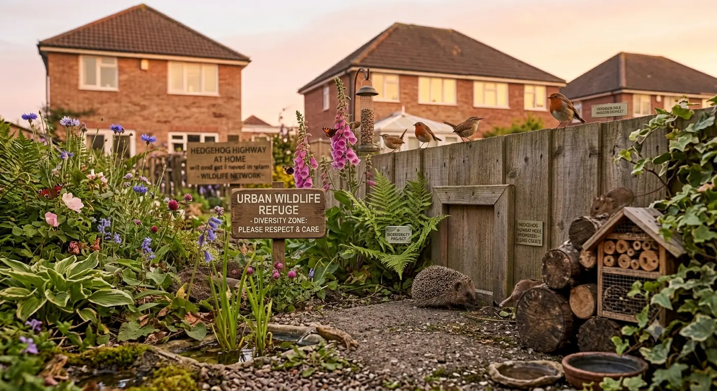 Urban wildlife conservation and backyard biodiversity refuge
