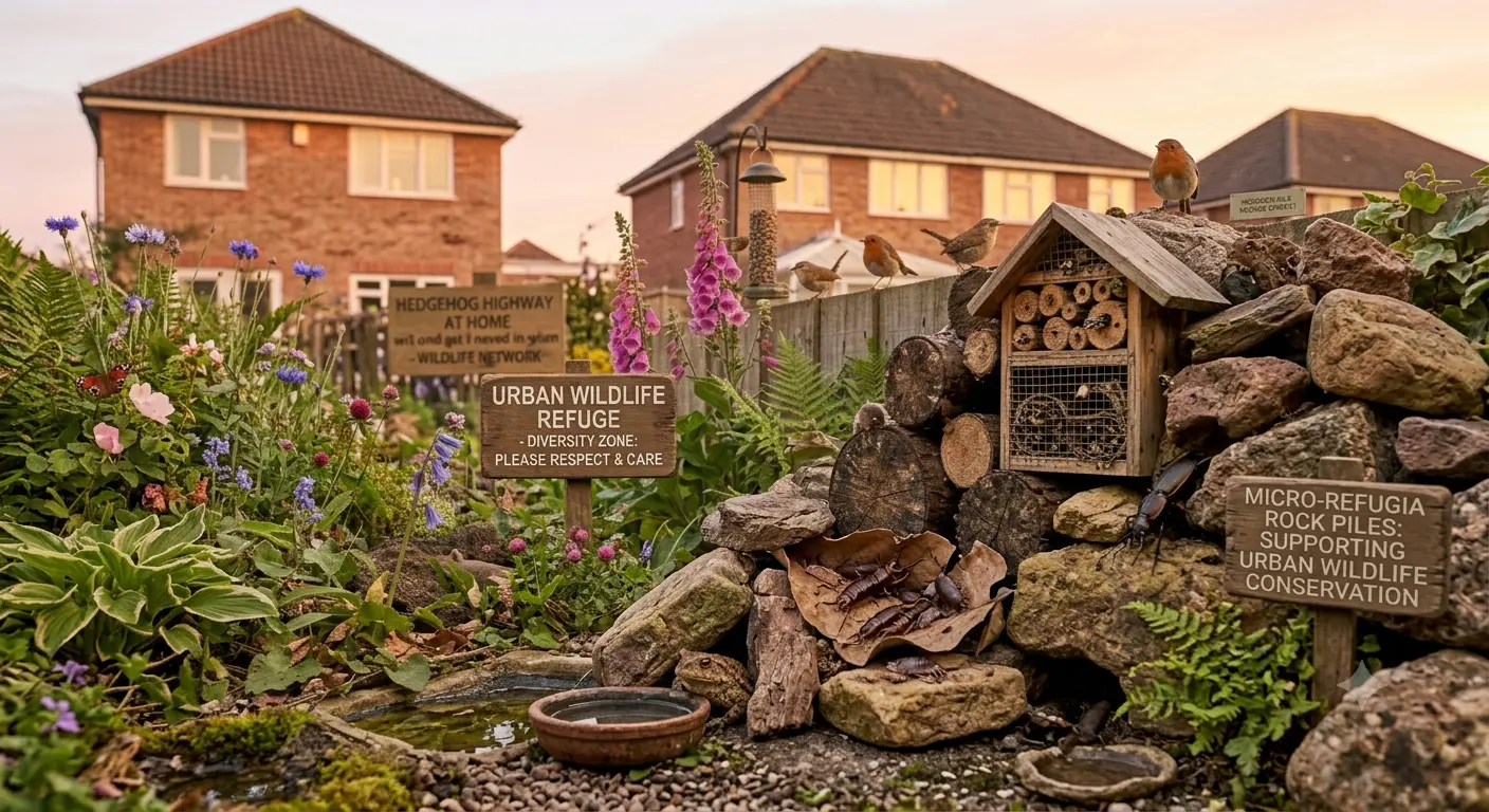 Micro-refugia rock piles supporting urban wildlife conservation