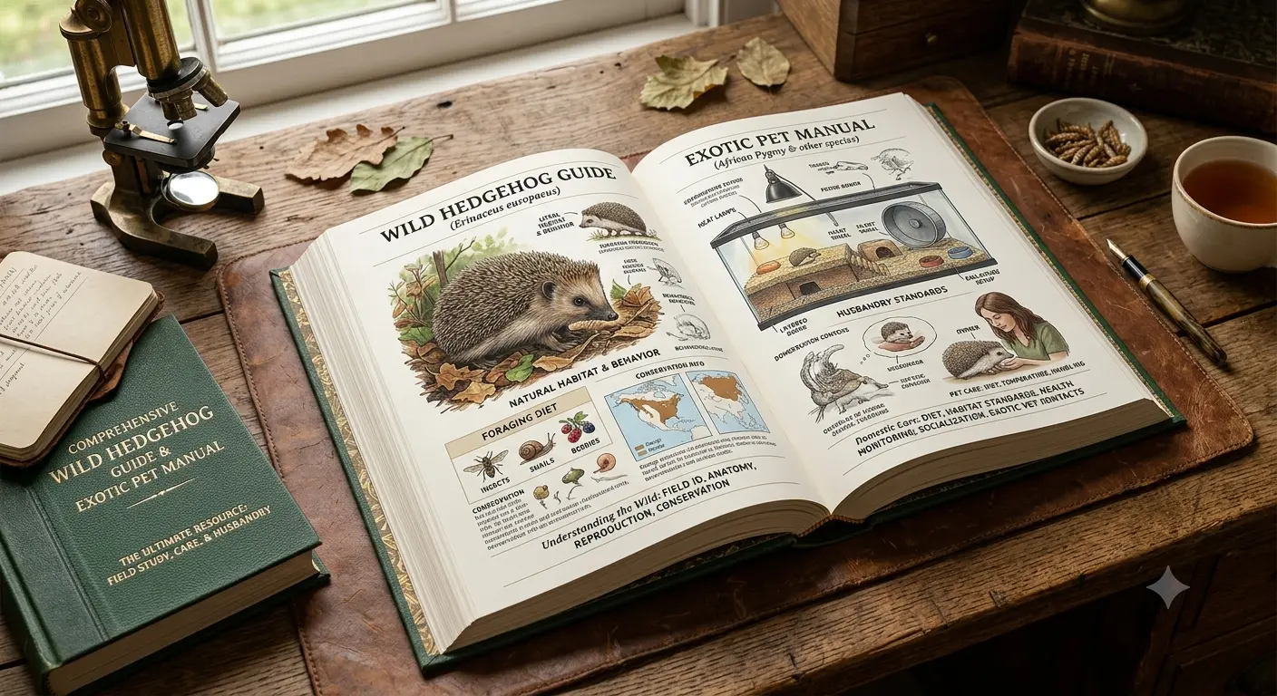 Comprehensive wild hedgehog guide and exotic pet manual book