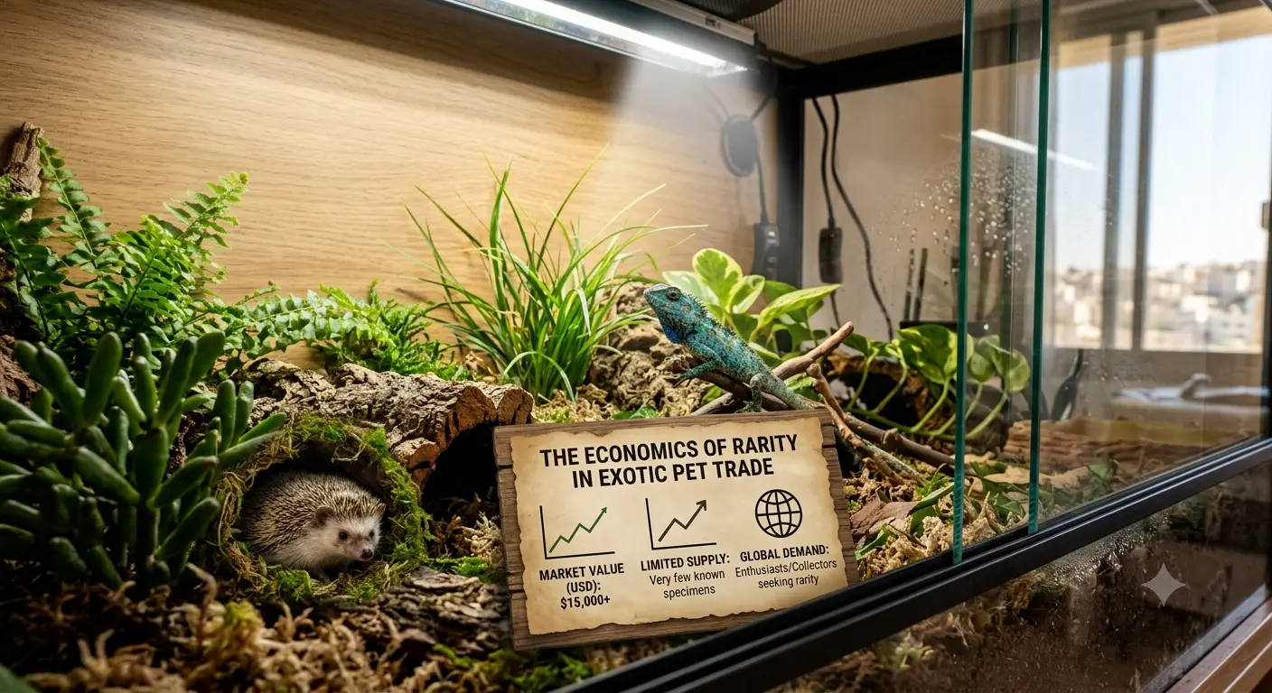 Rare exotic reptile species highlighting the economics of rarity in pet trade