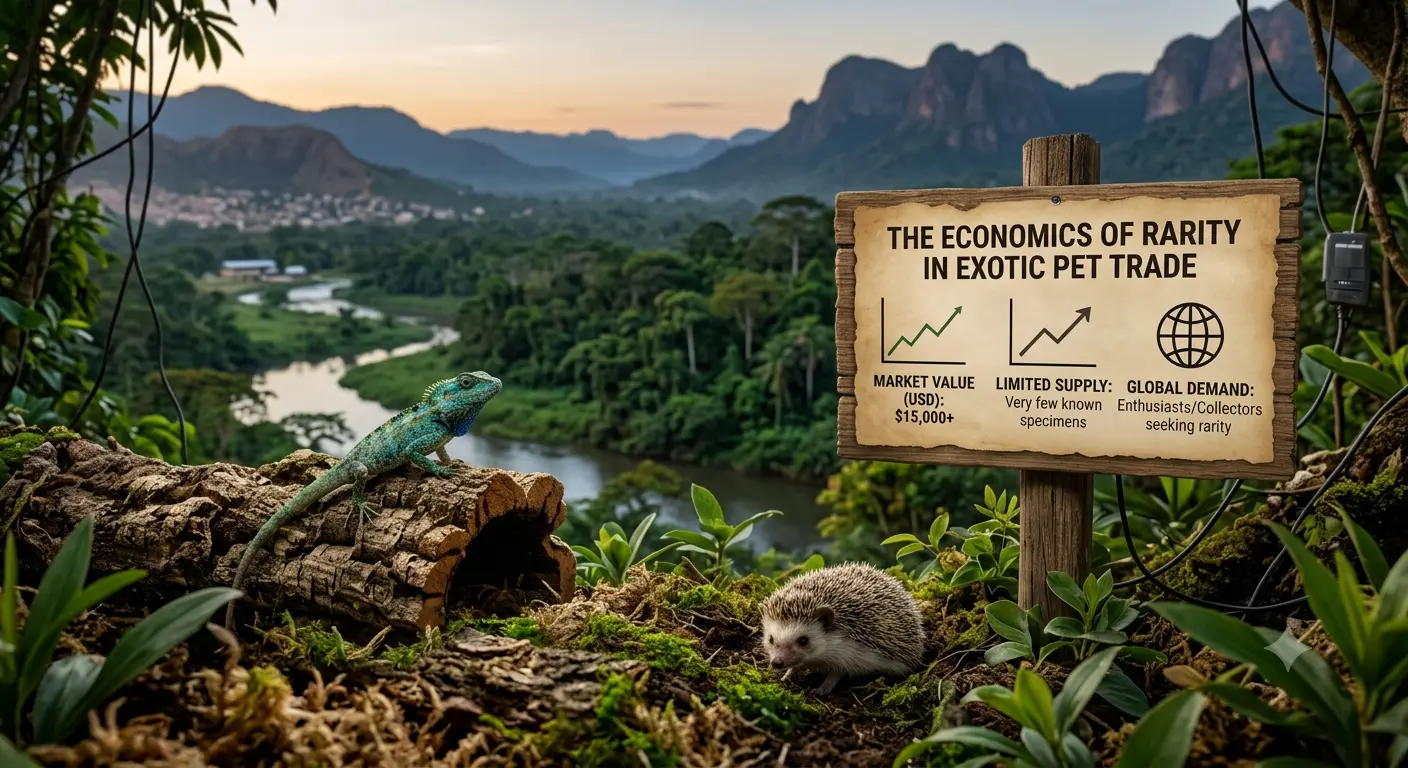 Wild natural habitat landscape showing the conservation connection to exotic pet trade