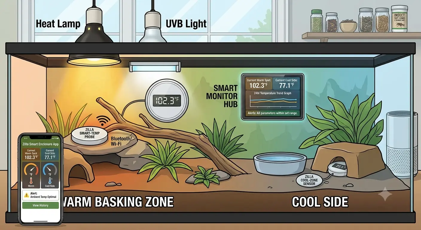 Monitoring pet enclosure temperature with smart digital sensors