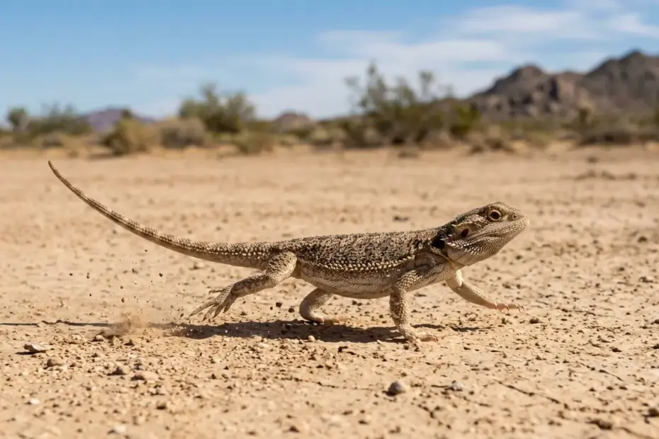how fast can a bearded dragon run