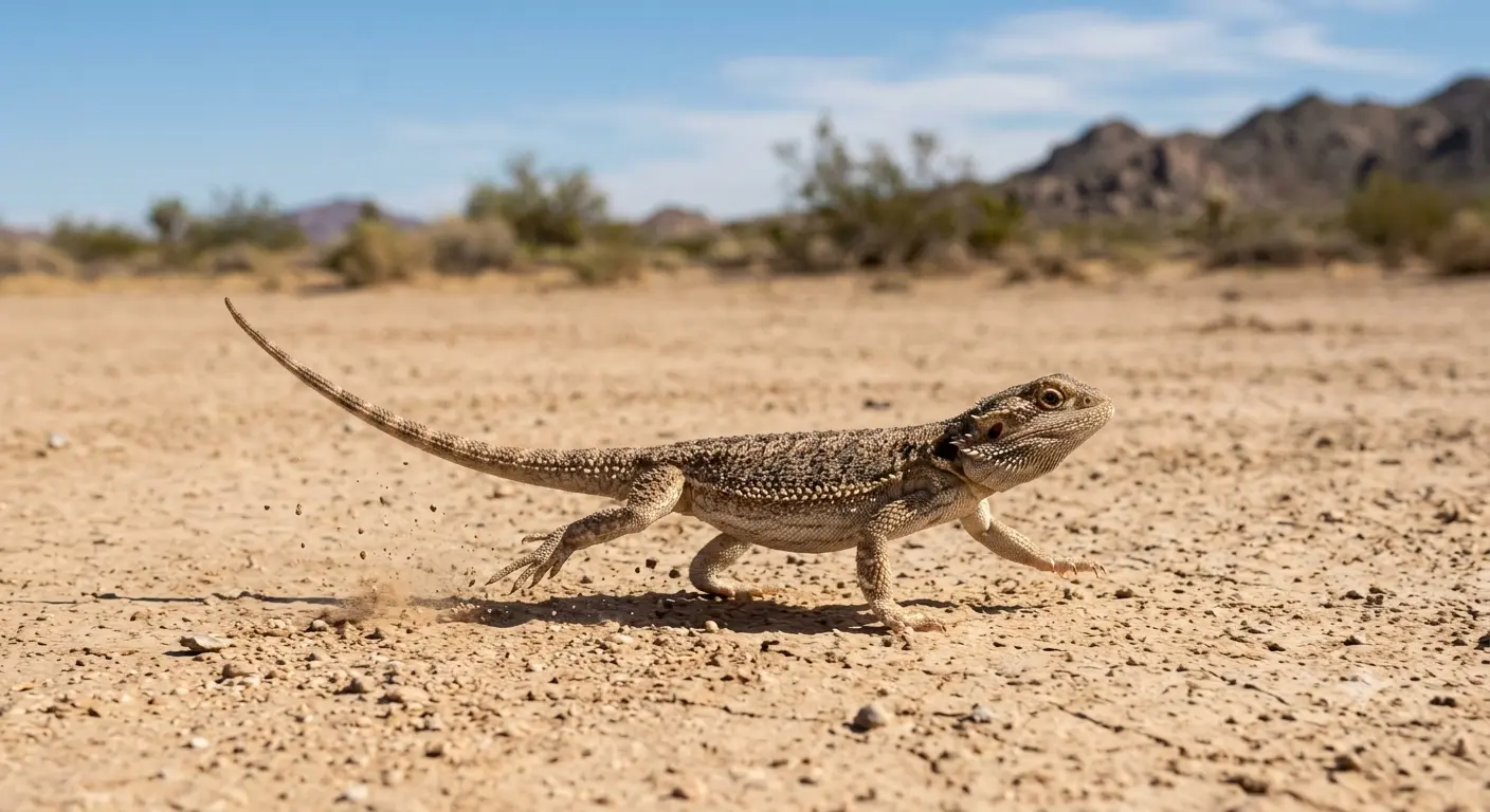 how fast can a bearded dragon run