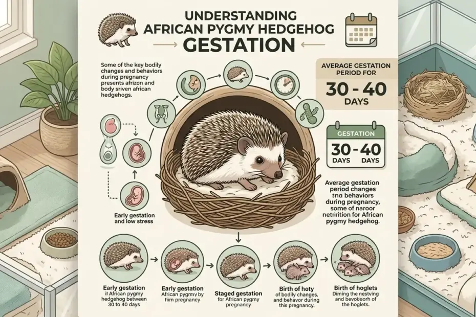 how long are hedgehogs pregnant