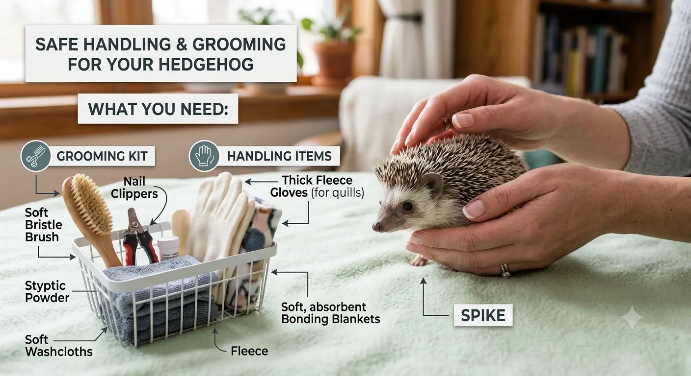 Safe handling and grooming items answering what do i need for a hedgehog