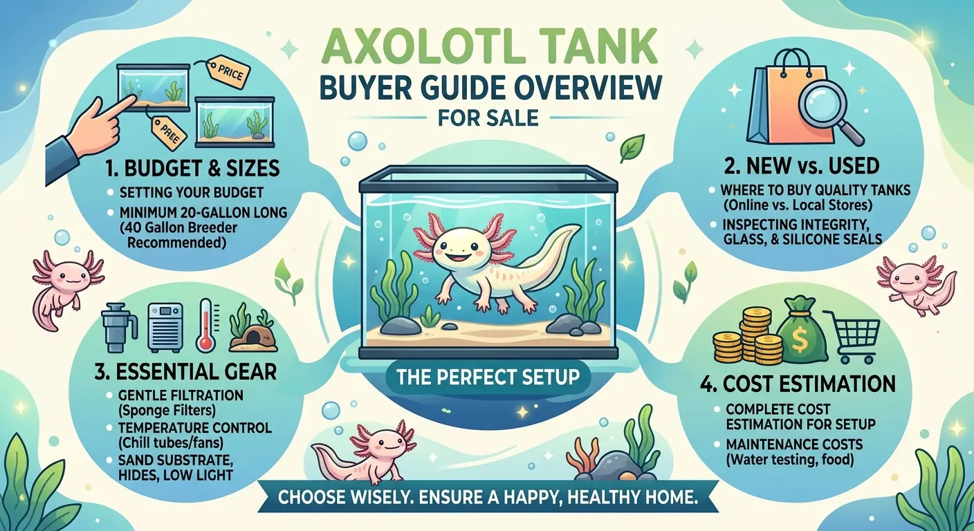 Axolotl tank for sale buyer guide overview