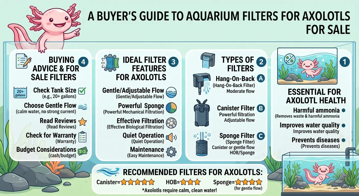 Aquarium filter for axolotl tank for sale buyer guide