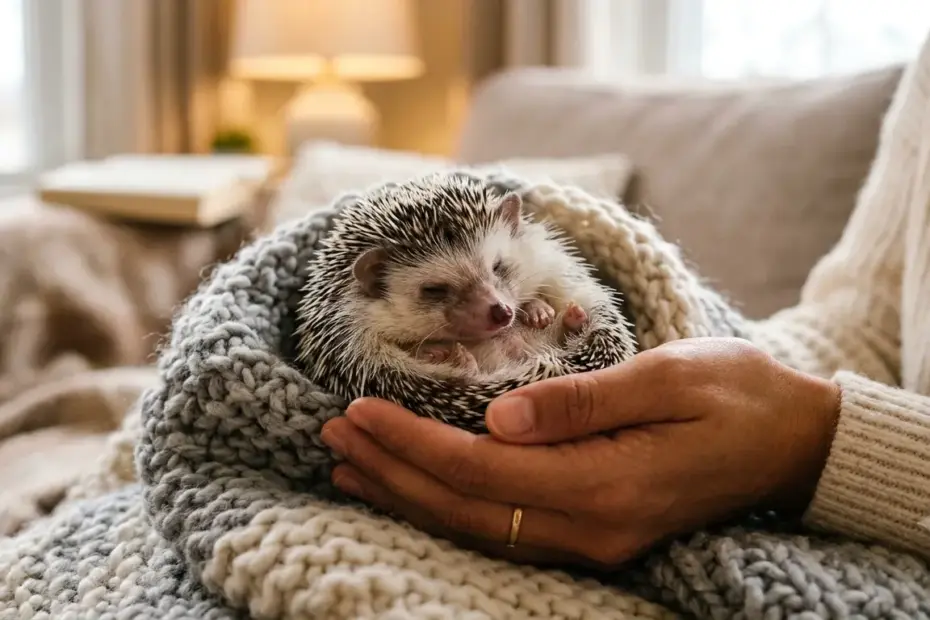 why did my hedgehog poop on me